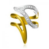 Designer Ring with Certified Diamonds in 18k Gold - LRA